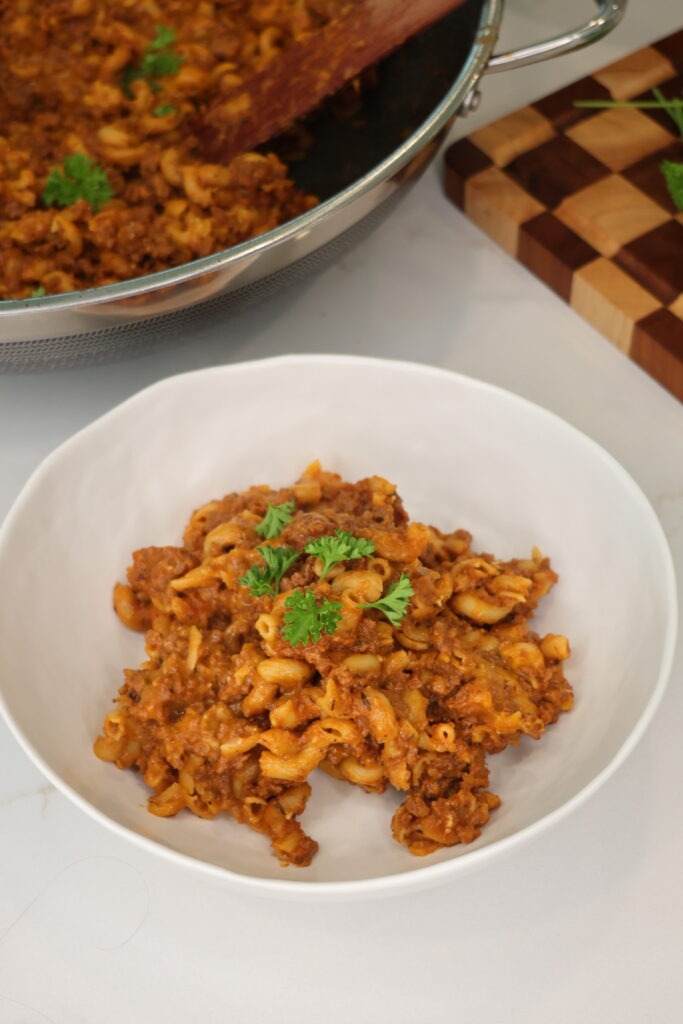 cheeseburger pasta skillet