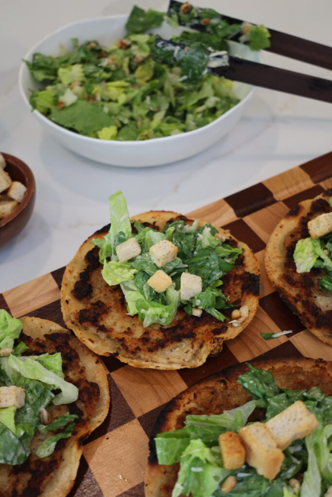 Chicken Caesar Smash Tacos | Easy High-Protein Dinner