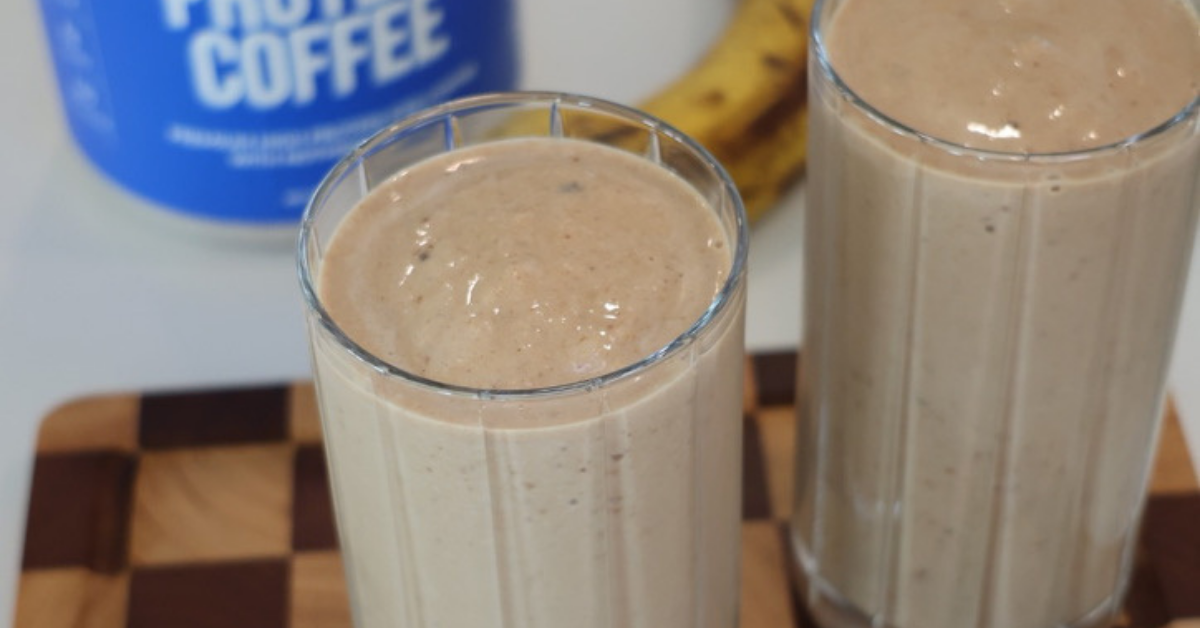 espresso protein banana date smoothie