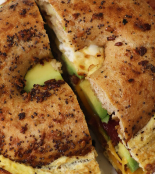 Easy One-Pan Breakfast Bagel Sandwich